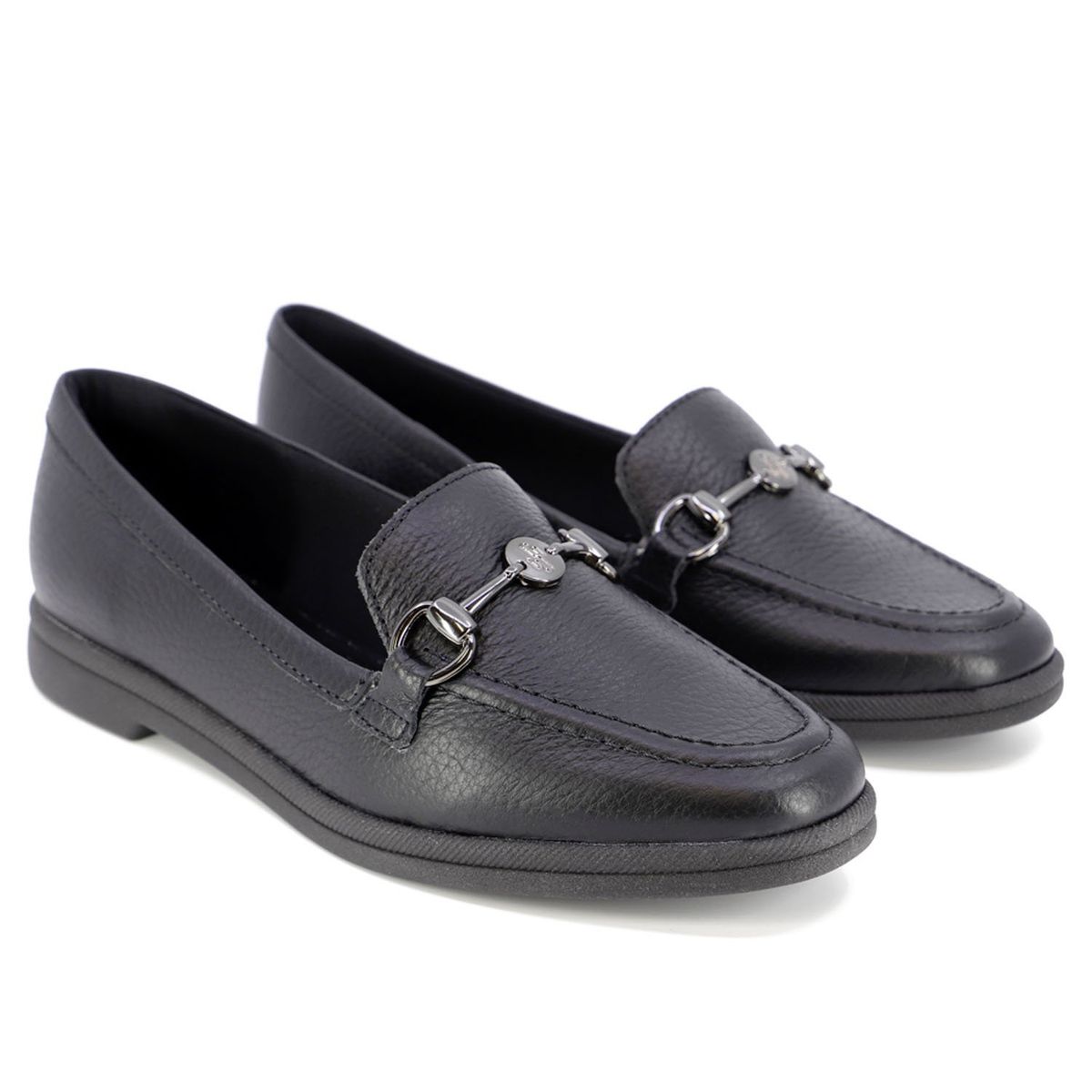USAFLEX - Mocasín Mujer Cuero Negro Usaflex