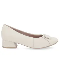 USAFLEX - Zapato Formal Mujer Cuero Beige
