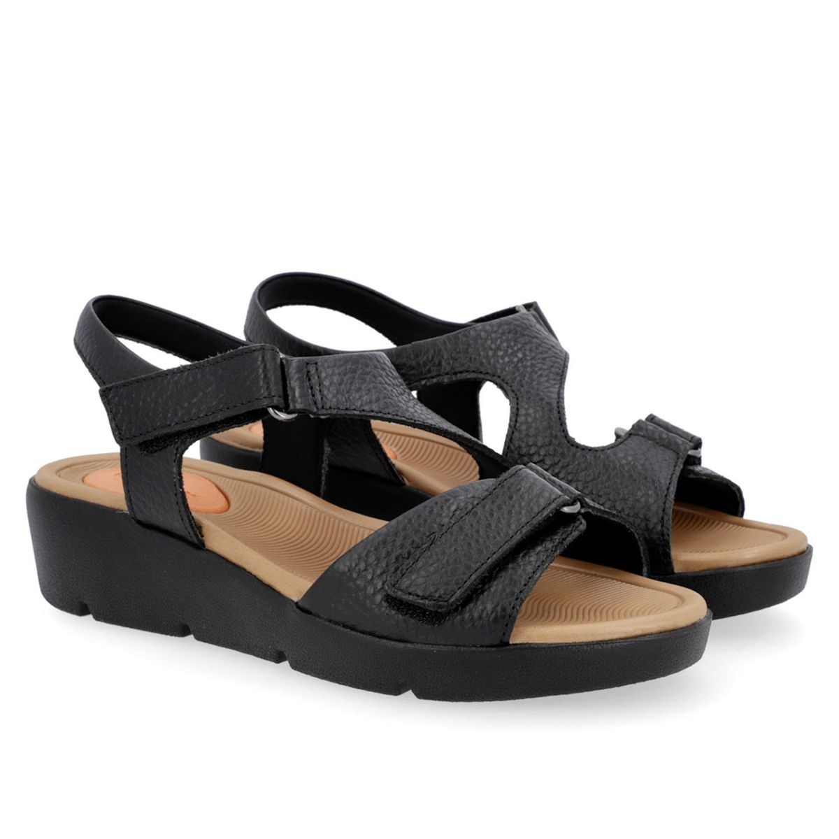 USAFLEX - Sandalia Mujer Cuero Negro Usaflex