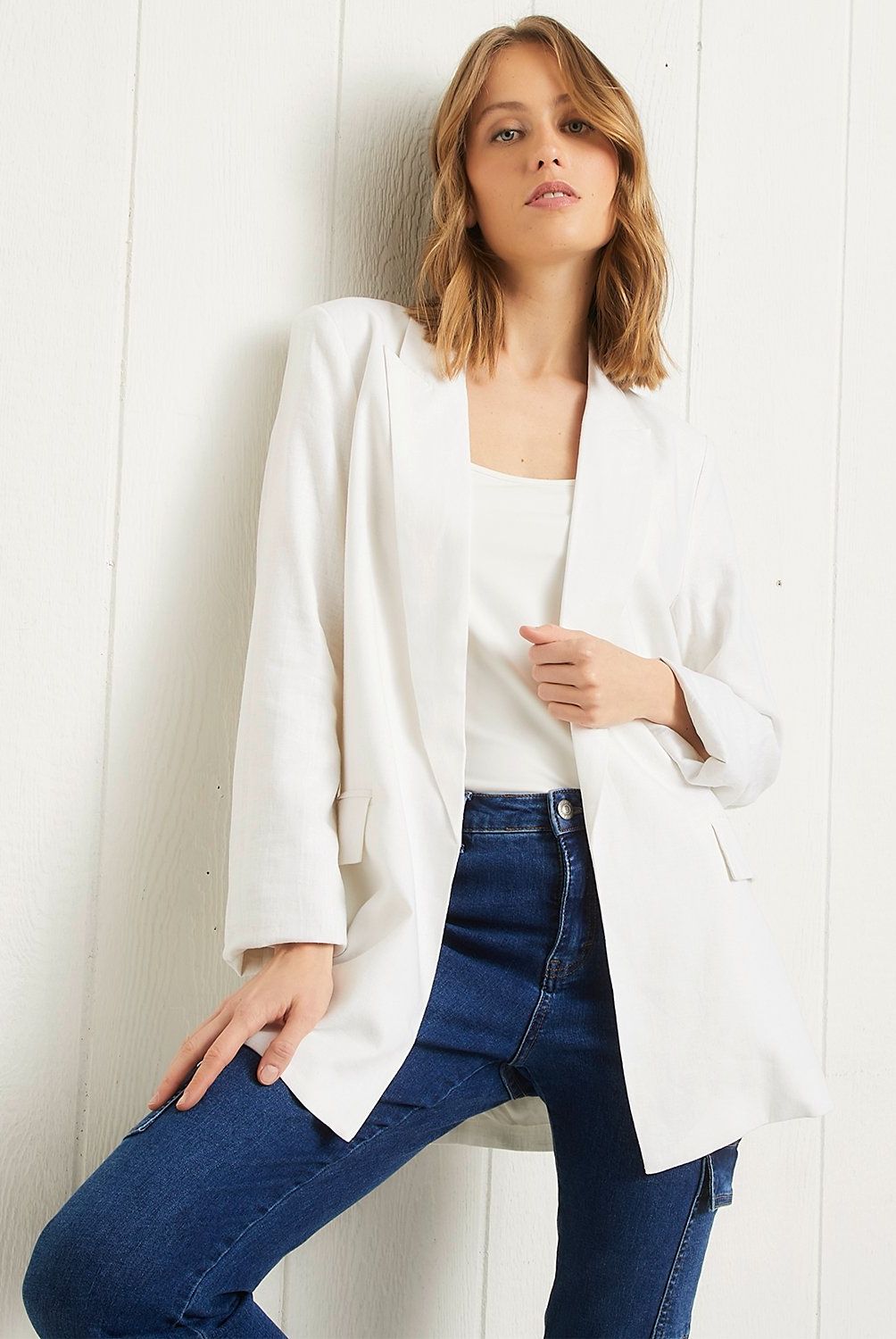 UNIVERSITY CLUB - Blazer Lino Mujer University Club