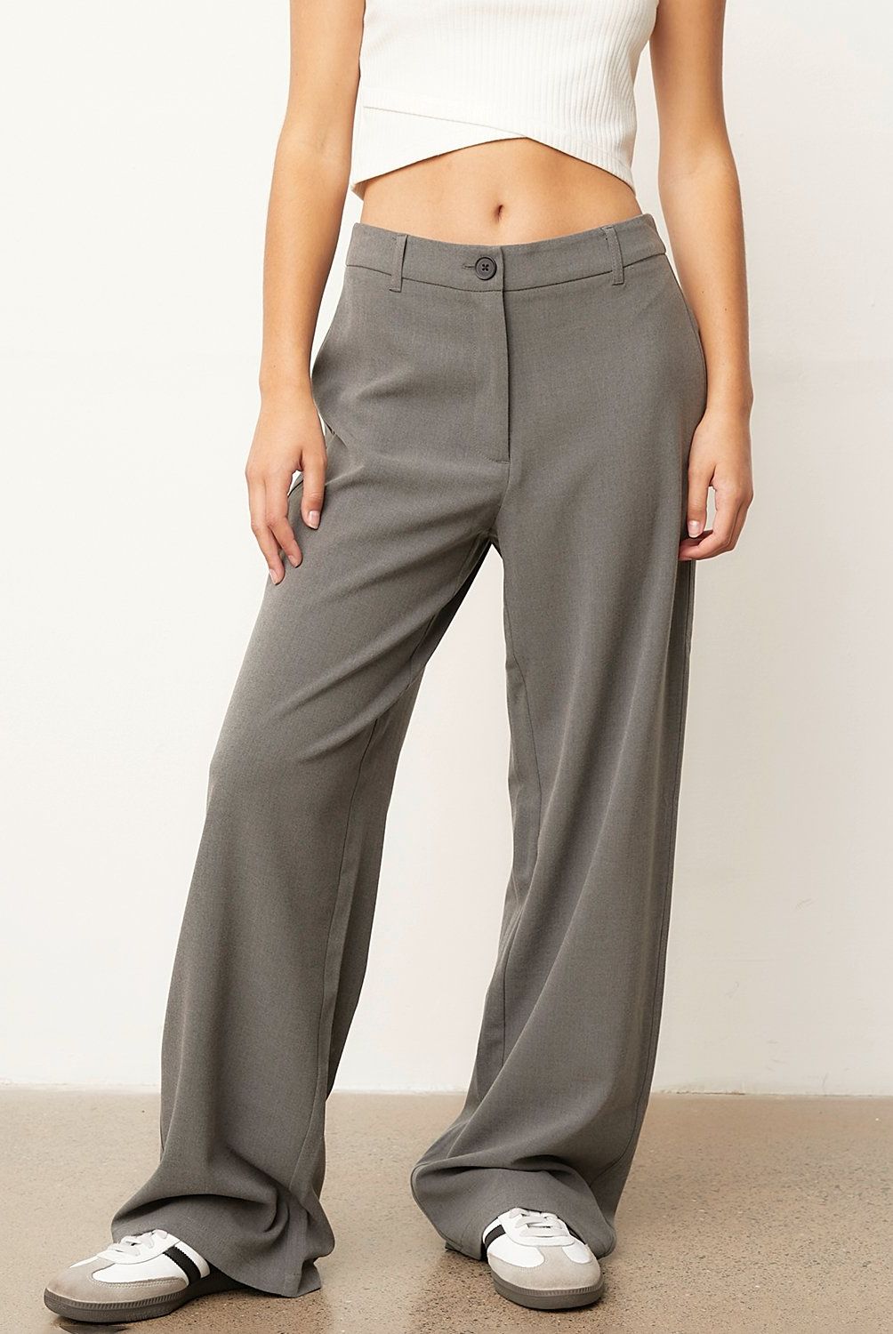 SYBILLA - Pantalón Sybilla Wide Leg Tiro Alto Mujer Casual