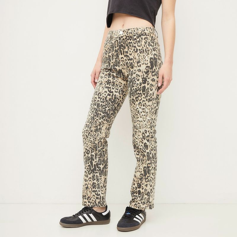SYBILLA - Jeans Straight Mujer Sybilla Tiro Alto Basta Doblada