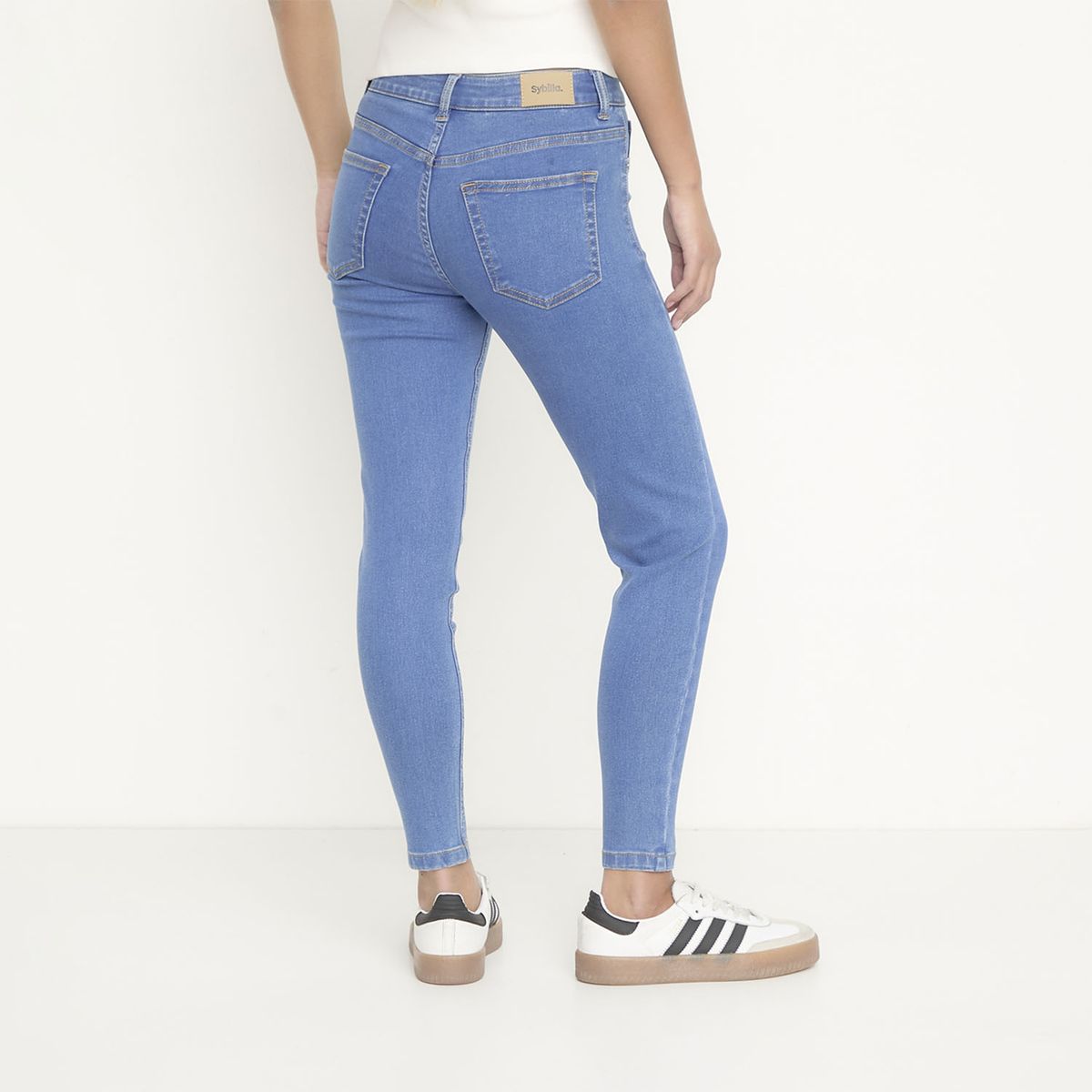 SYBILLA - Jeans Skinny Tiro Alto Mujer Sybilla