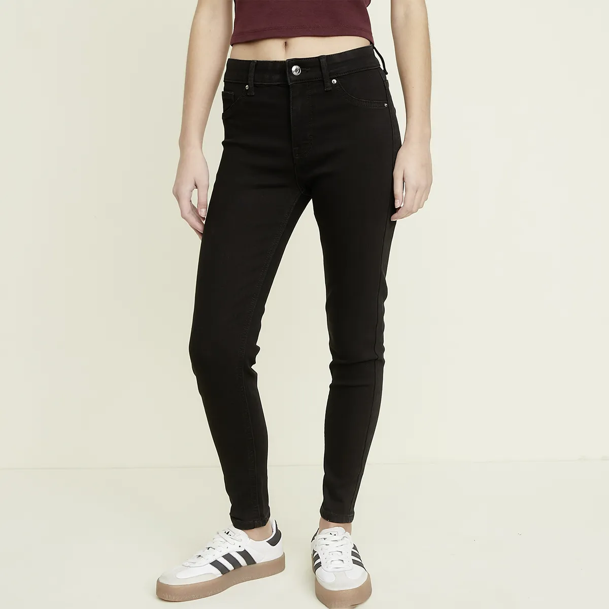 SYBILLA - Jeans Skinny Tiro Alto Mujer Sybilla