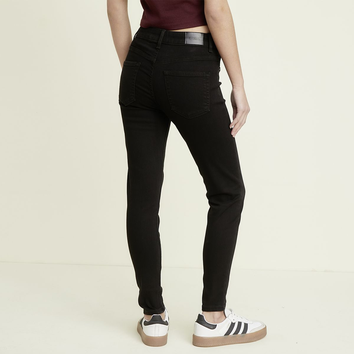 SYBILLA - Jeans Skinny Tiro Alto Mujer Sybilla