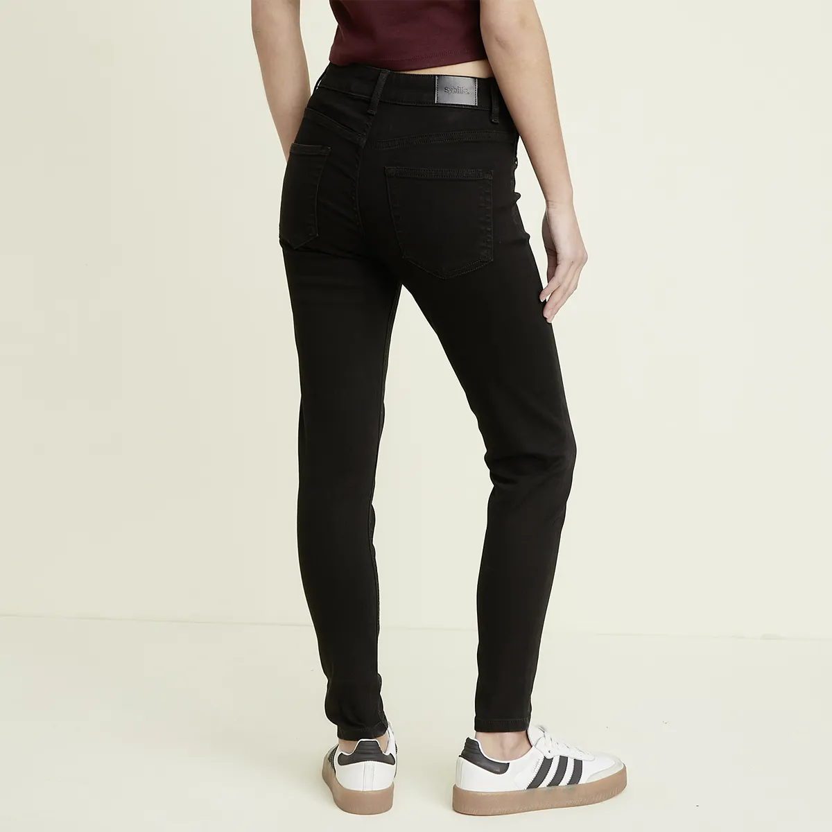 SYBILLA - Jeans Skinny Tiro Alto Mujer Sybilla
