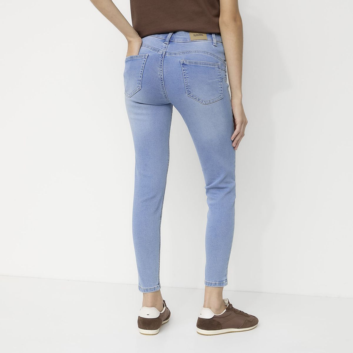 SYBILLA - Jeans Skinny Tiro Alto Mujer Sybilla