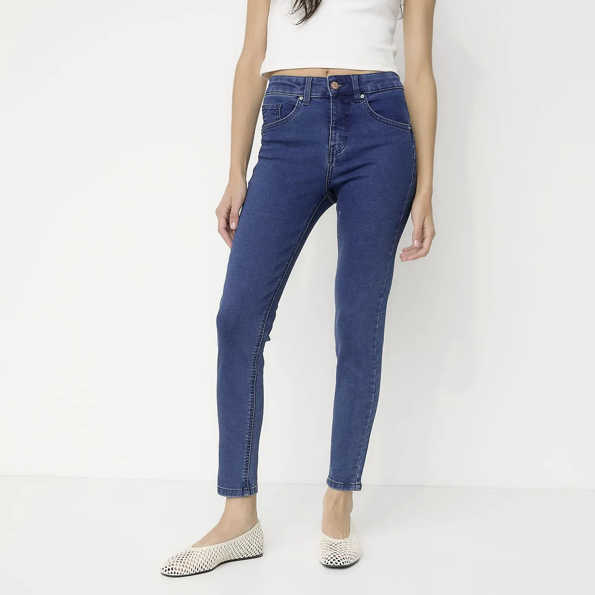 SYBILLA - Jeans Skinny Tiro Alto Mujer Sybilla