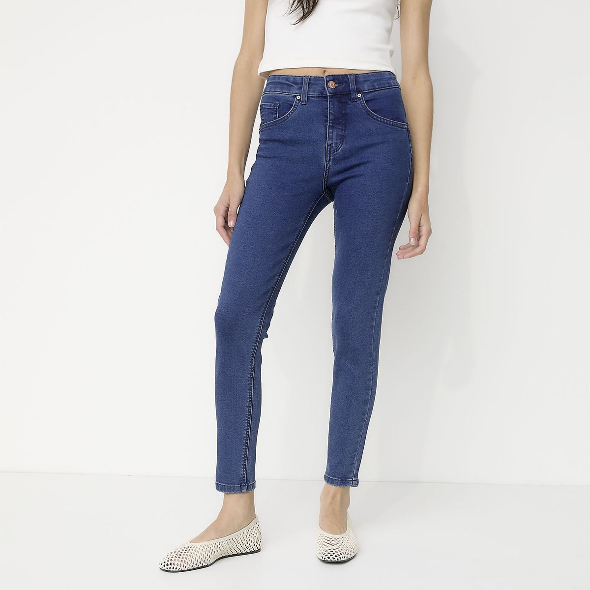SYBILLA - Jeans Skinny Tiro Alto Mujer Sybilla