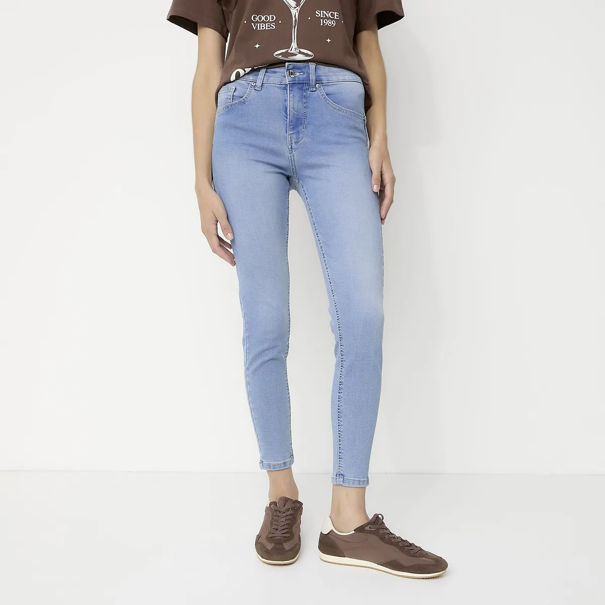 SYBILLA - Jeans Skinny Tiro Alto Mujer Sybilla