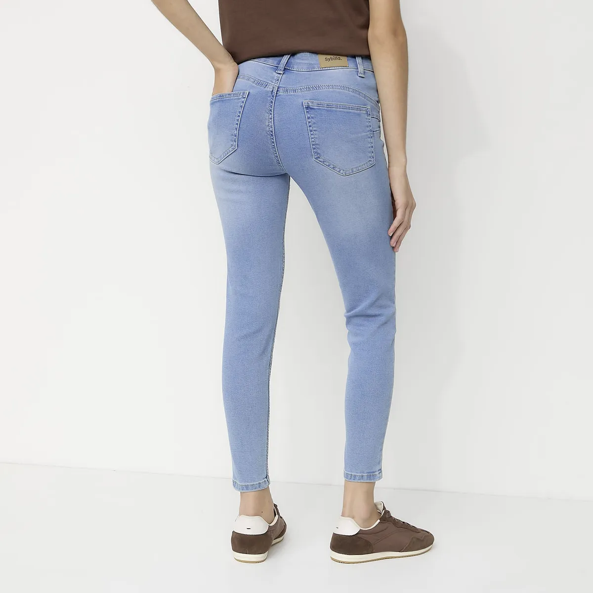 SYBILLA - Jeans Skinny Tiro Alto Mujer Sybilla