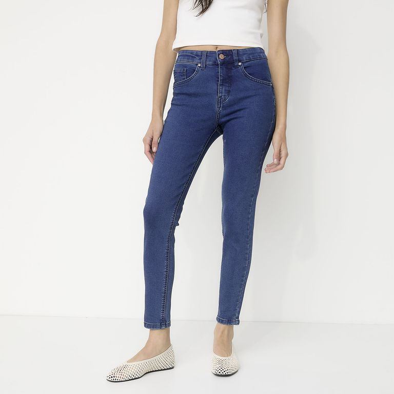 Jeans Skinny Tiro Alto Mujer