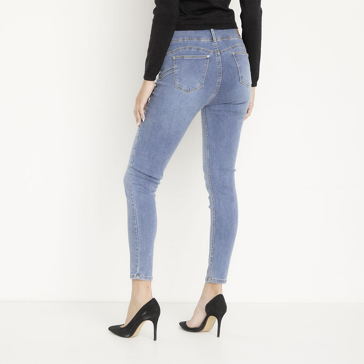 MOSSIMO - Jeans Skinny Tiro Alto Mujer Mossimo
