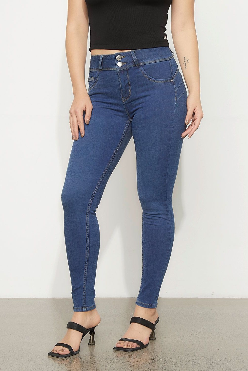 MOSSIMO - Jeans Skinny Tiro Medio Mujer Mossimo