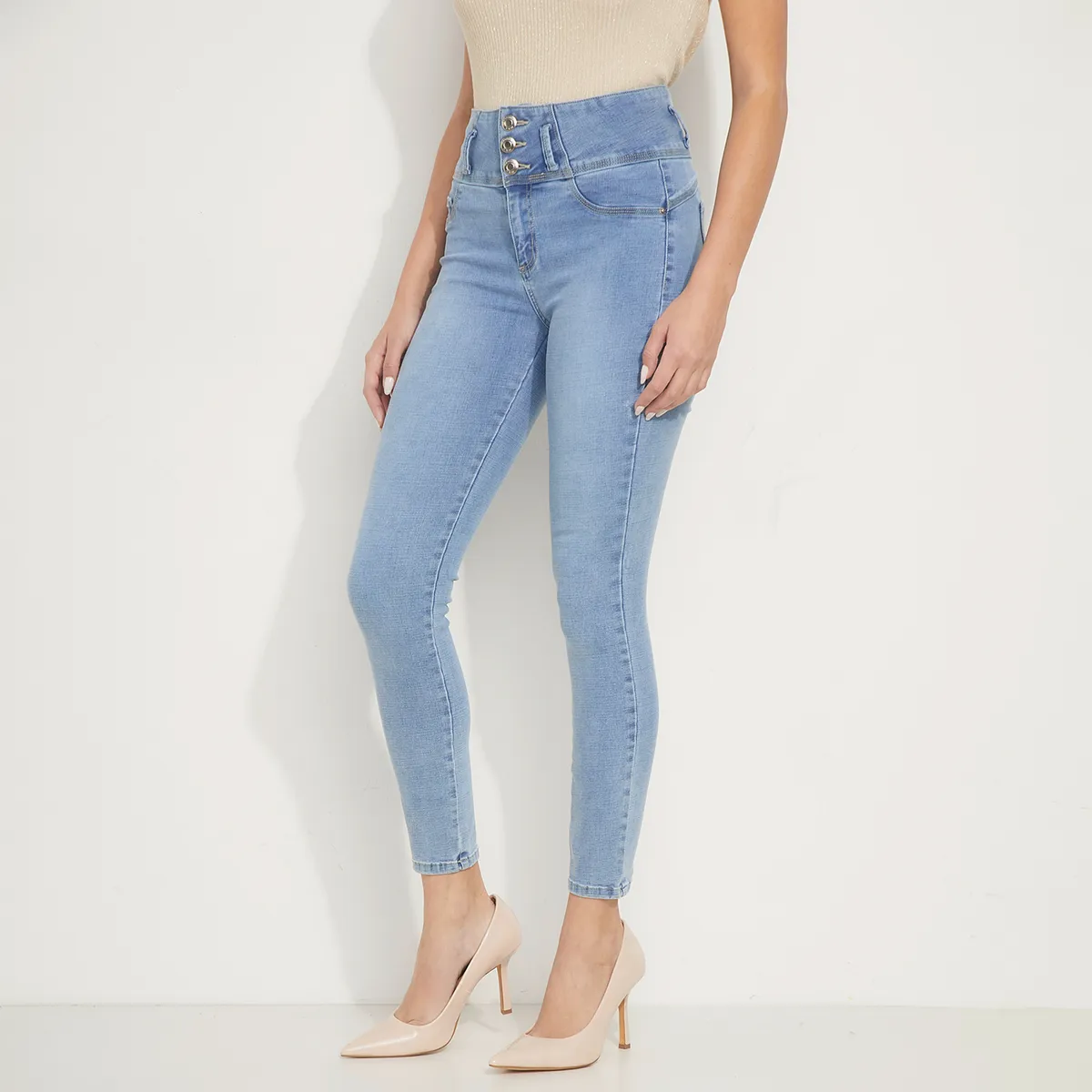 MOSSIMO - Jeans Skinny Push Up Tiro Medio Mujer Mossimo