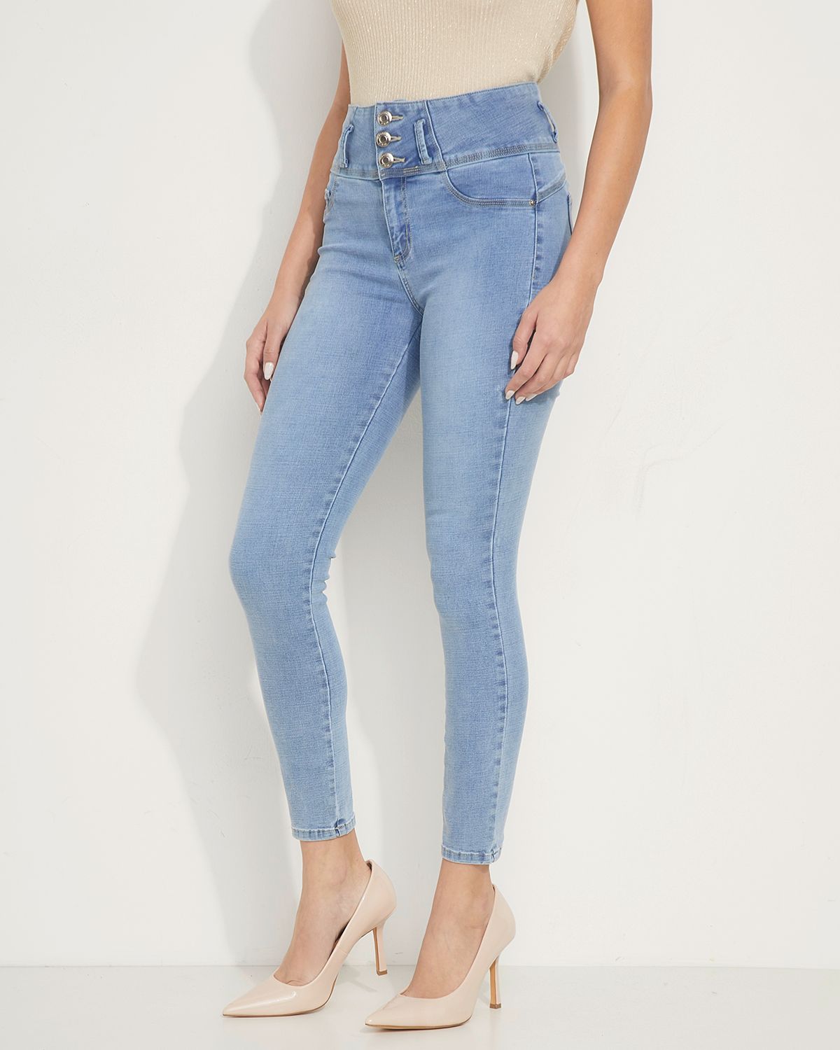 MOSSIMO Jeans Skinny Push Up Tiro Medio Mujer Mossimo