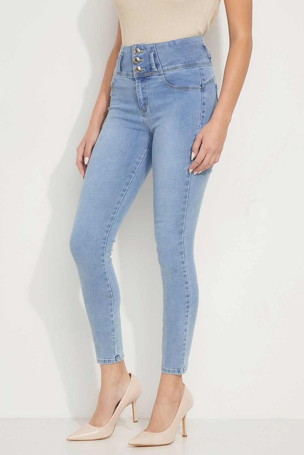 MOSSIMO - Jeans Skinny Push Up Tiro Medio Mujer Mossimo