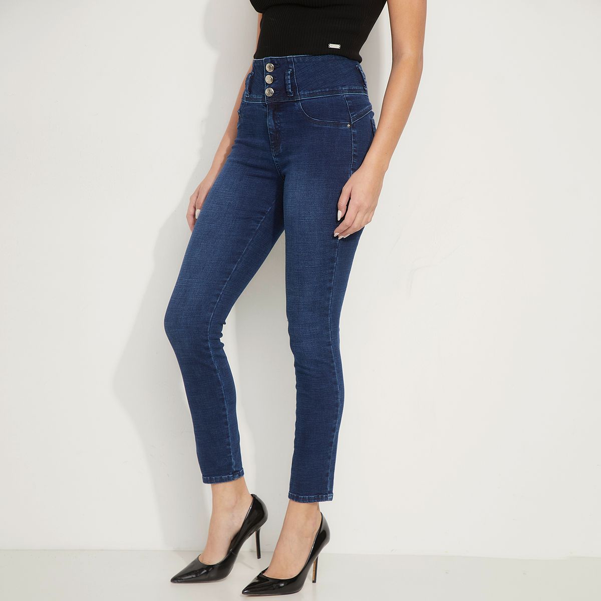 MOSSIMO - Jeans Skinny Push Up Tiro Medio Mujer Mossimo