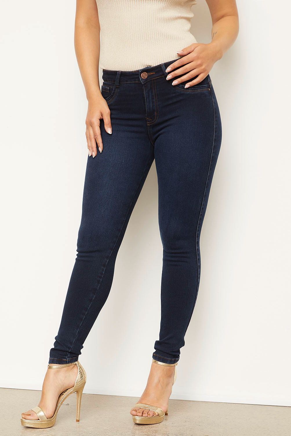MOSSIMO - Jeans Tiro Medio Mujer Mossimo