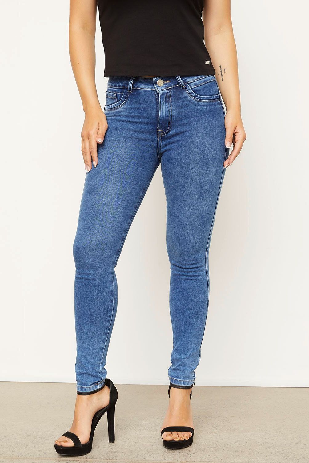 MOSSIMO - Jeans Tiro Medio Mujer Mossimo