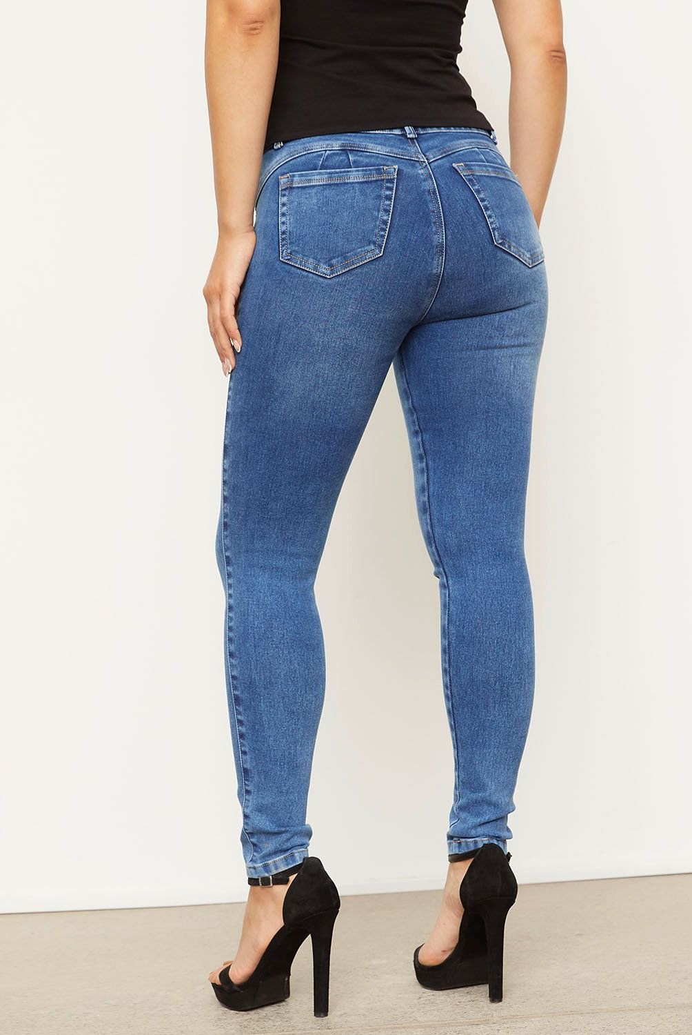 MOSSIMO - Jeans Tiro Medio Mujer Mossimo
