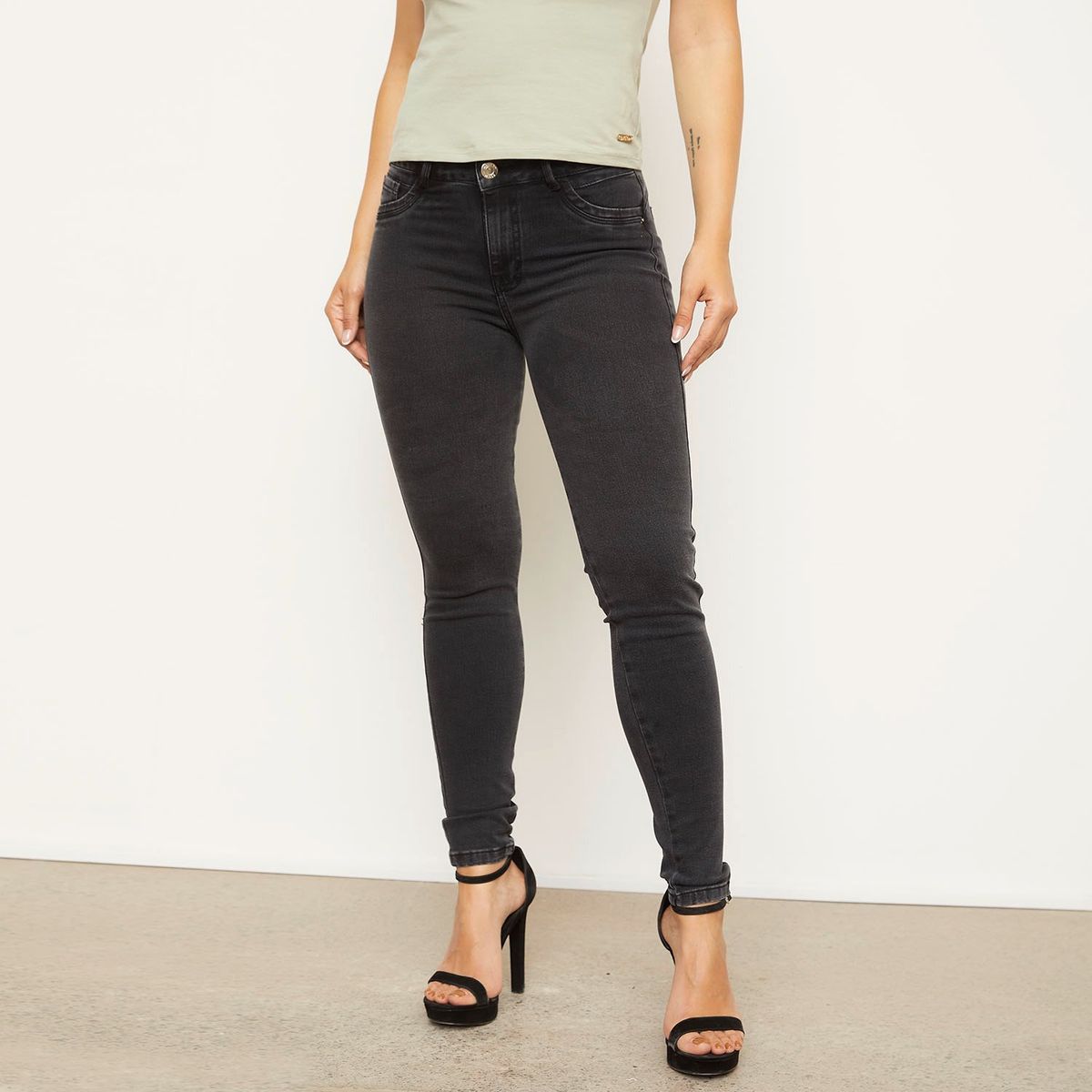 MOSSIMO - Jeans Skinny Tiro Medio Mujer Mossimo