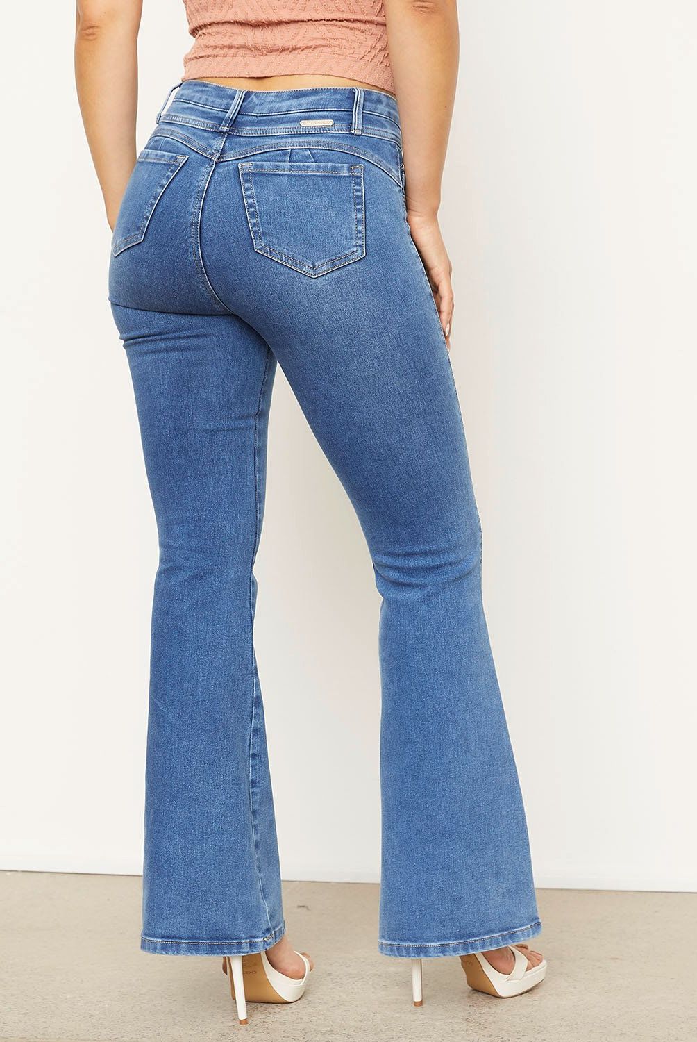 MOSSIMO - Jeans Flare Tiro Medio Mujer Mossimo