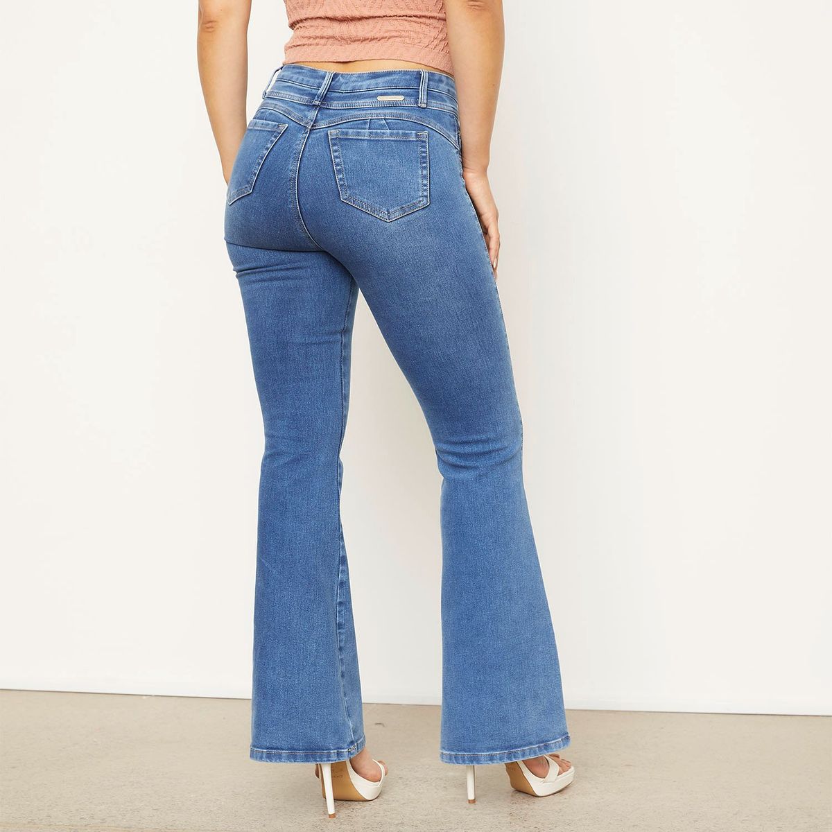 MOSSIMO - Jeans Flare Tiro Medio Mujer Mossimo