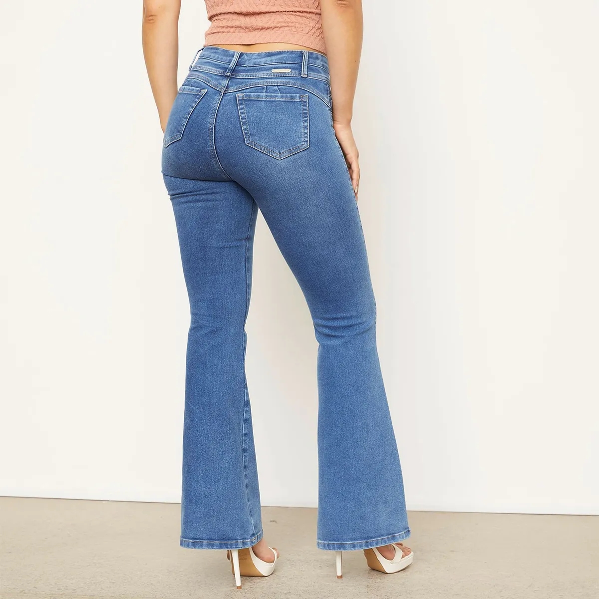 MOSSIMO - Jeans Flare Tiro Medio Mujer Mossimo