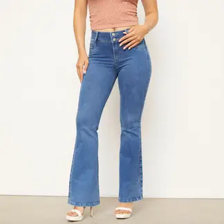 MOSSIMO - Jeans Flare Tiro Medio Mujer