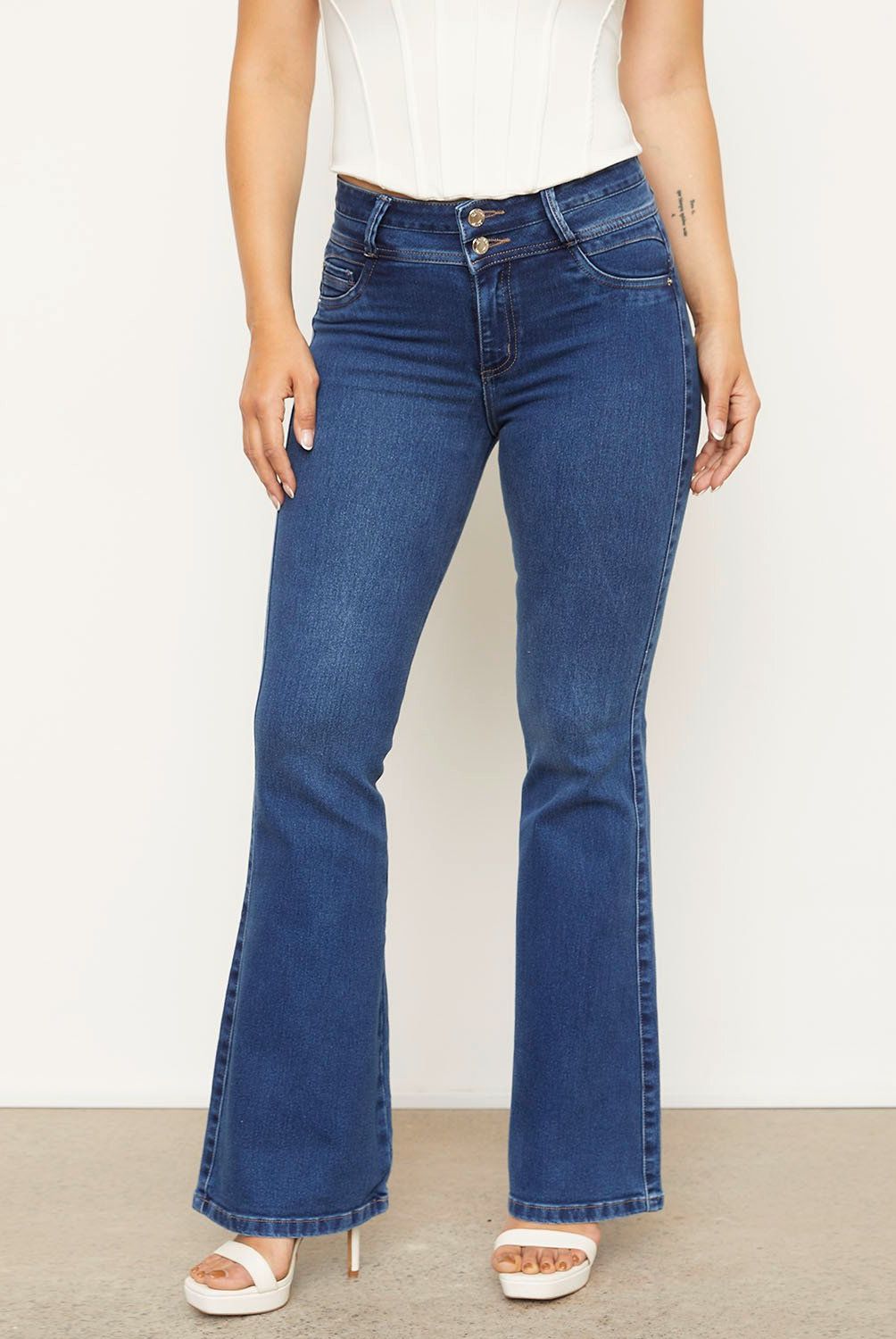 MOSSIMO - Jeans Flare Tiro Medio Mujer Mossimo