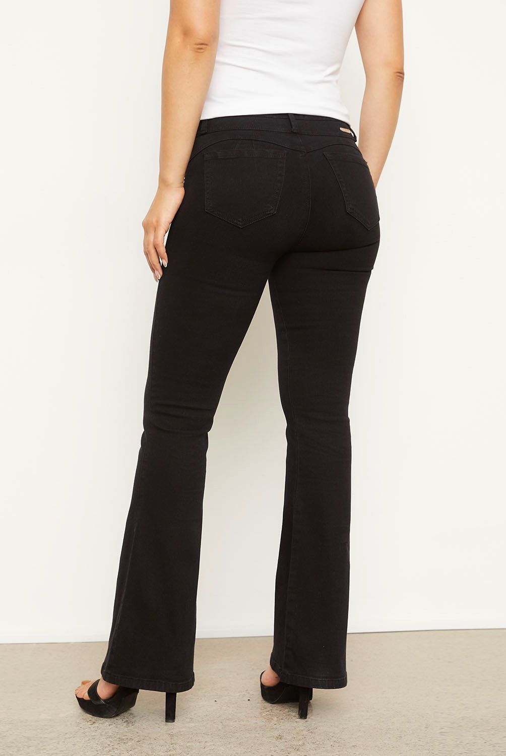 MOSSIMO - Jeans Flare Tiro Medio Mujer Mossimo