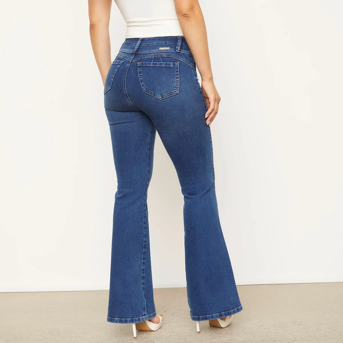 MOSSIMO - Jeans Flare Tiro Medio Mujer Mossimo