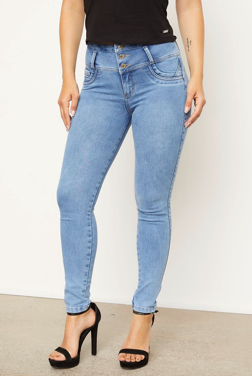 MOSSIMO - Jeans Tiro Medio Mujer Mossimo