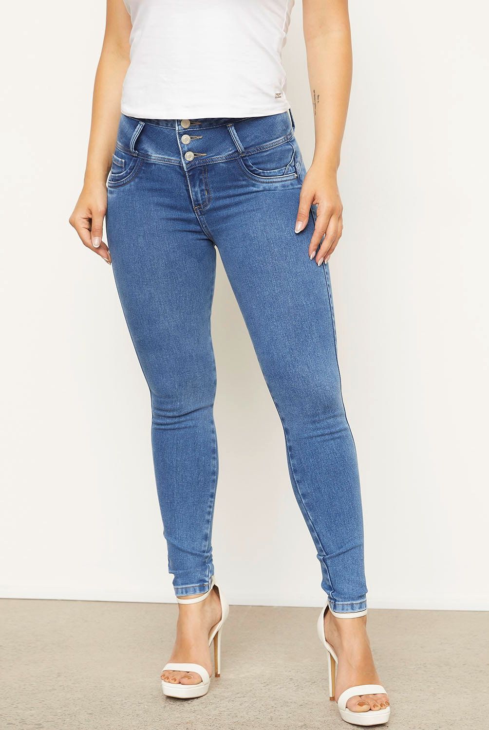 MOSSIMO - Jeans Tiro Medio Mujer Mossimo