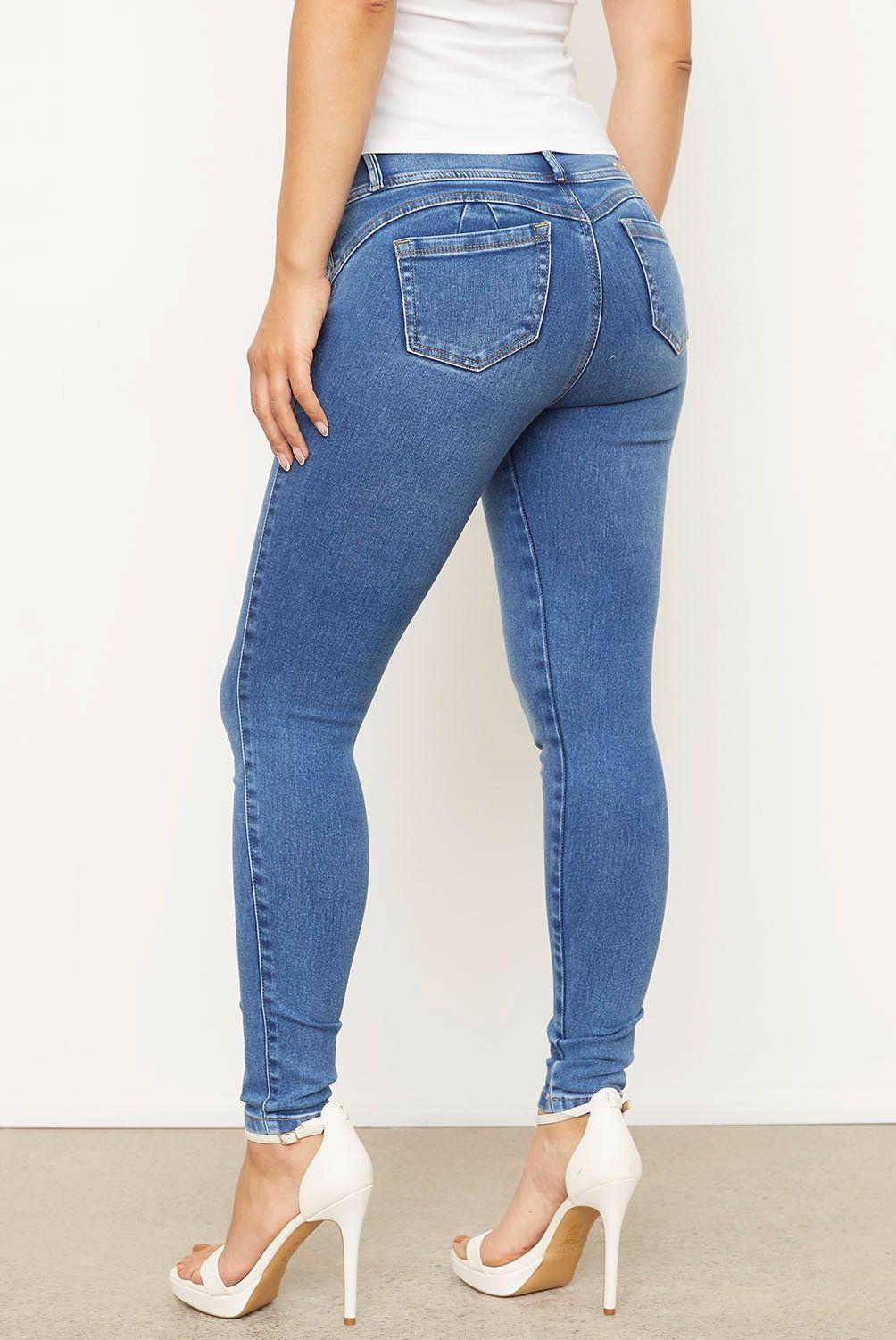 MOSSIMO - Jeans Tiro Medio Mujer Mossimo