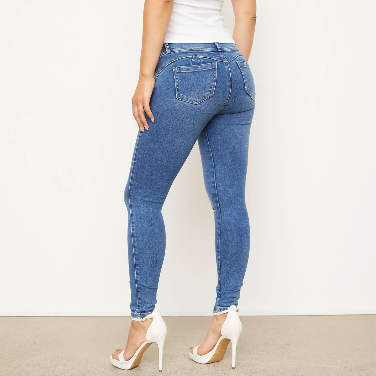 MOSSIMO - Jeans Tiro Medio Mujer Mossimo