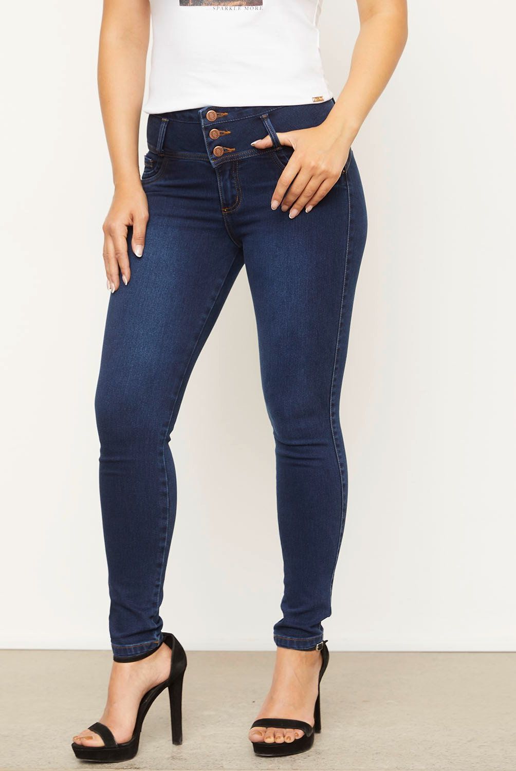 MOSSIMO - Jeans Tiro Medio Mujer Mossimo