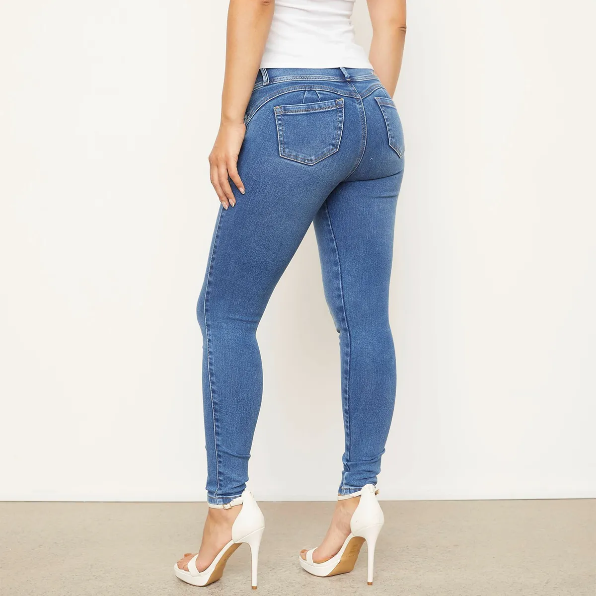 MOSSIMO - Jeans Skinny Tiro Medio Mujer Mossimo