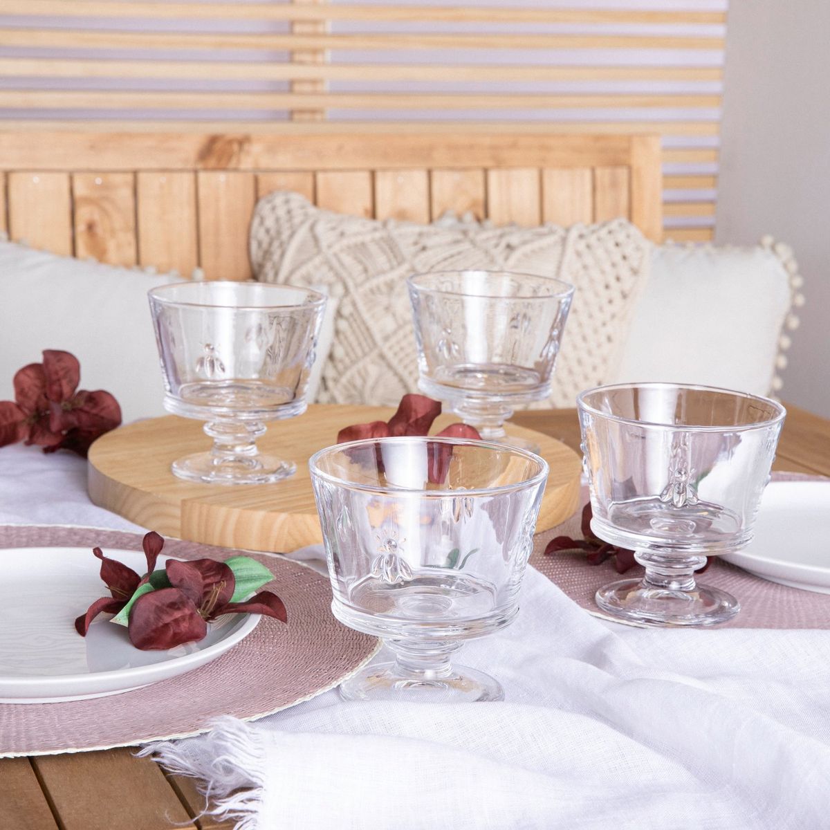 ROBERTA ALLEN - Set 4 Copas Postre Vidrio 420 ml Abeja Roberta Allen