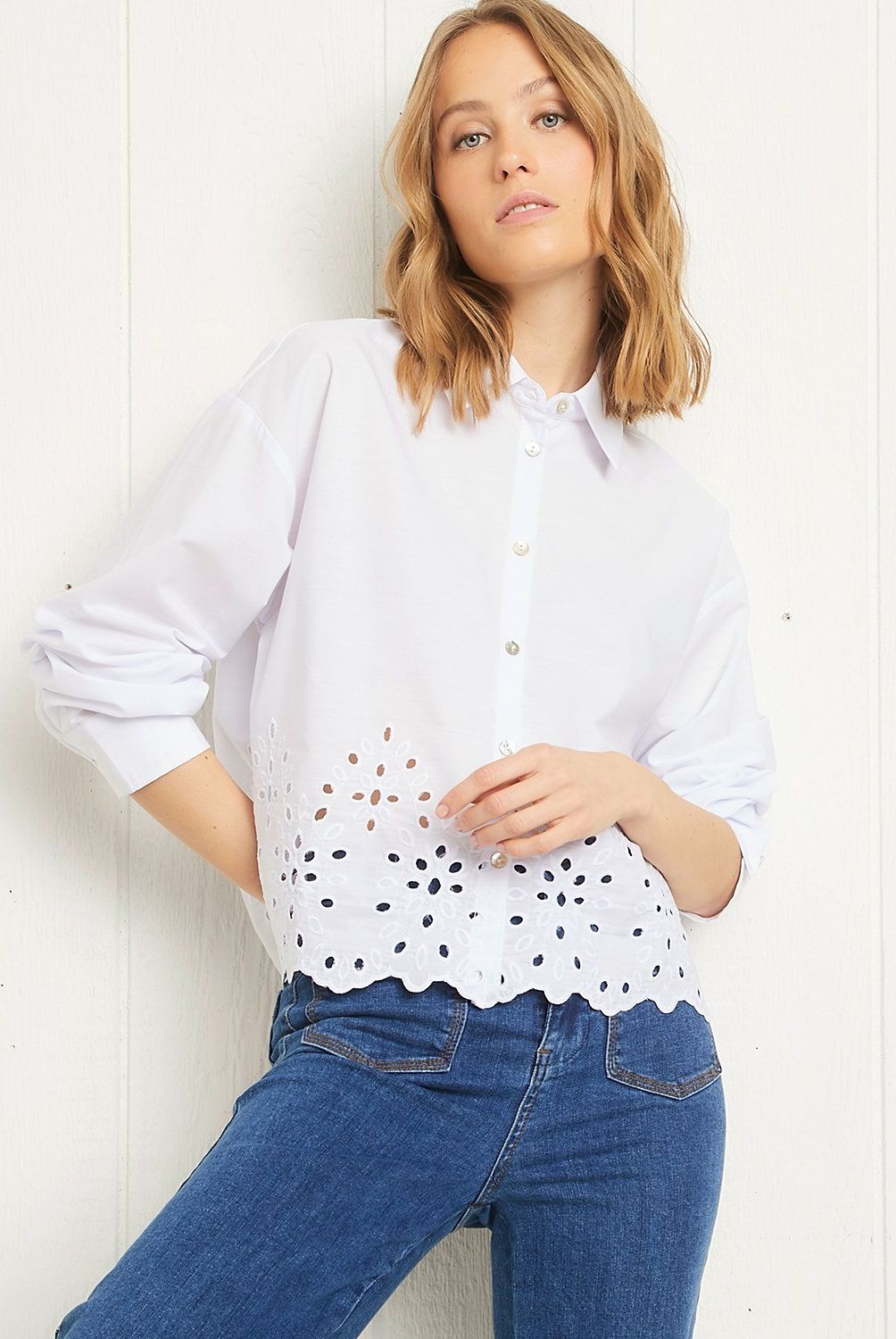 UNIVERSITY CLUB - Blusa Boxy Fit Manga Larga Mujer University Club