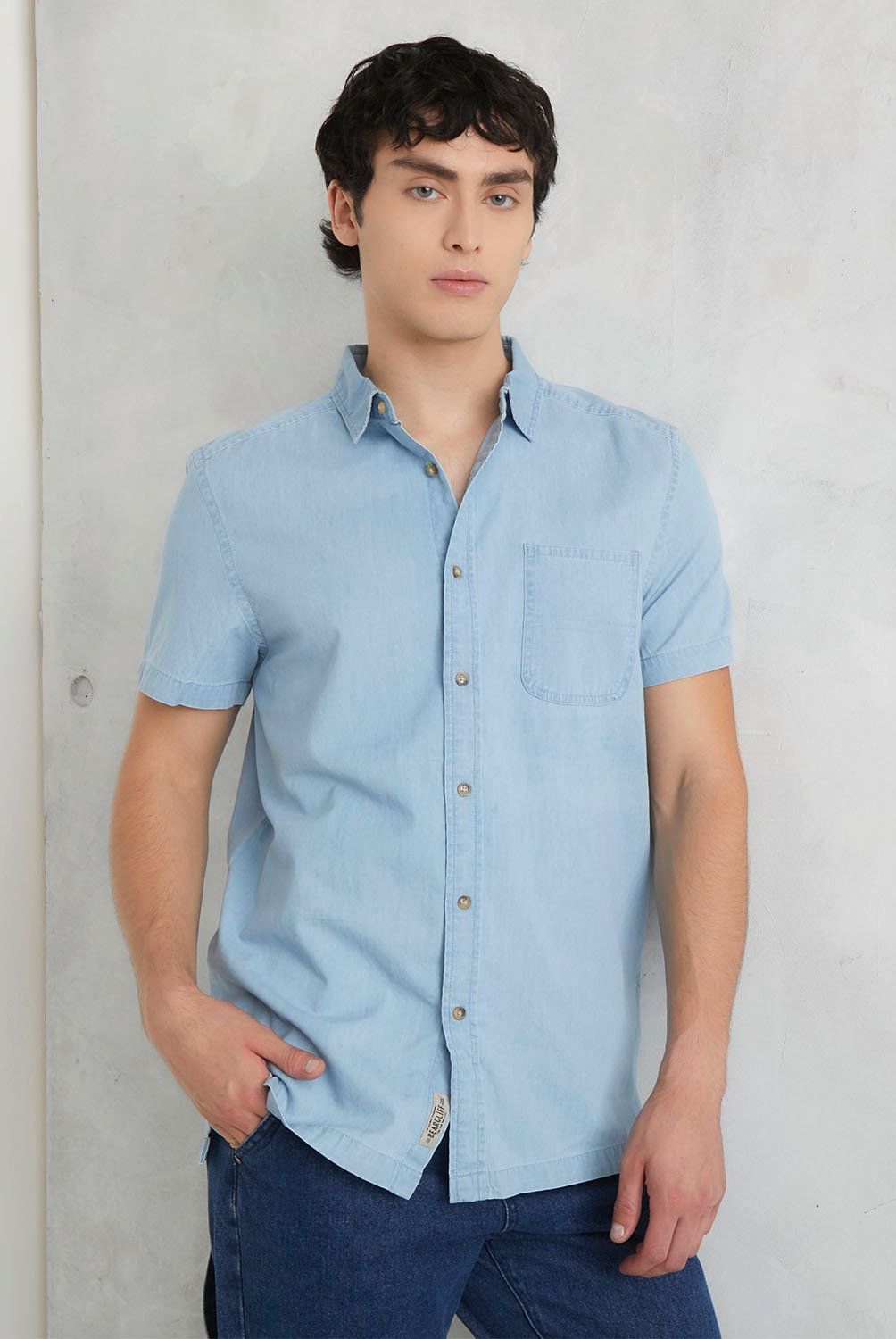 BEARCLIFF - Camisa Casual Manga Corta Algodón Hombre Bearcliff