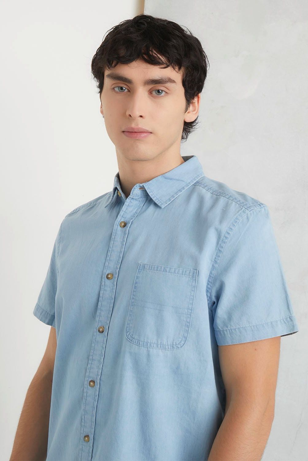 BEARCLIFF - Camisa Casual Manga Corta Algodón Hombre Bearcliff