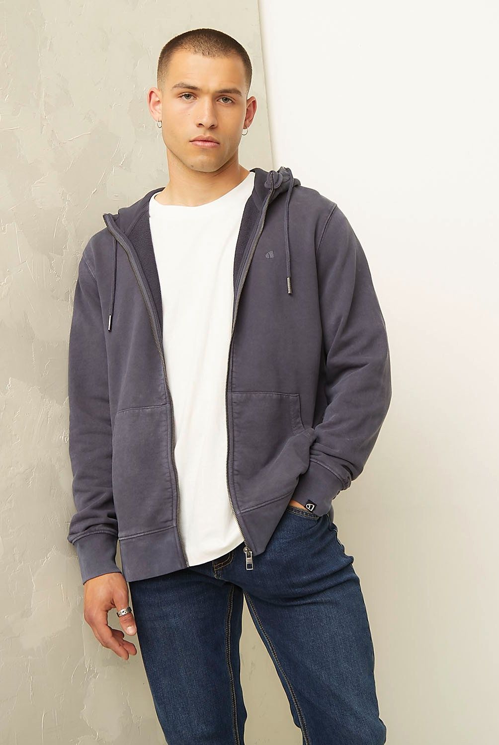 AMERICANINO - Polerón Full Zipper con Gorro Americanino Hombre Algodón