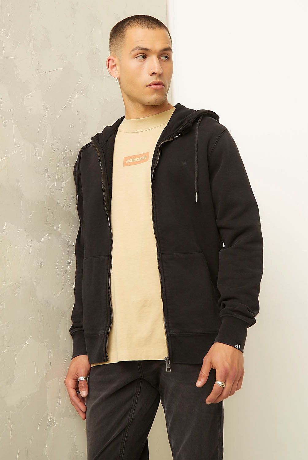 AMERICANINO - Polerón Básico Full Zipper Hombre Americanino