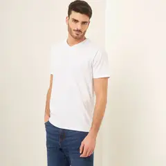 BASEMENT - Polera Manga Corta Algodón Regular Fit Hombre