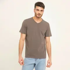 BASEMENT - Polera Manga Corta Algodón Regular Fit Hombre