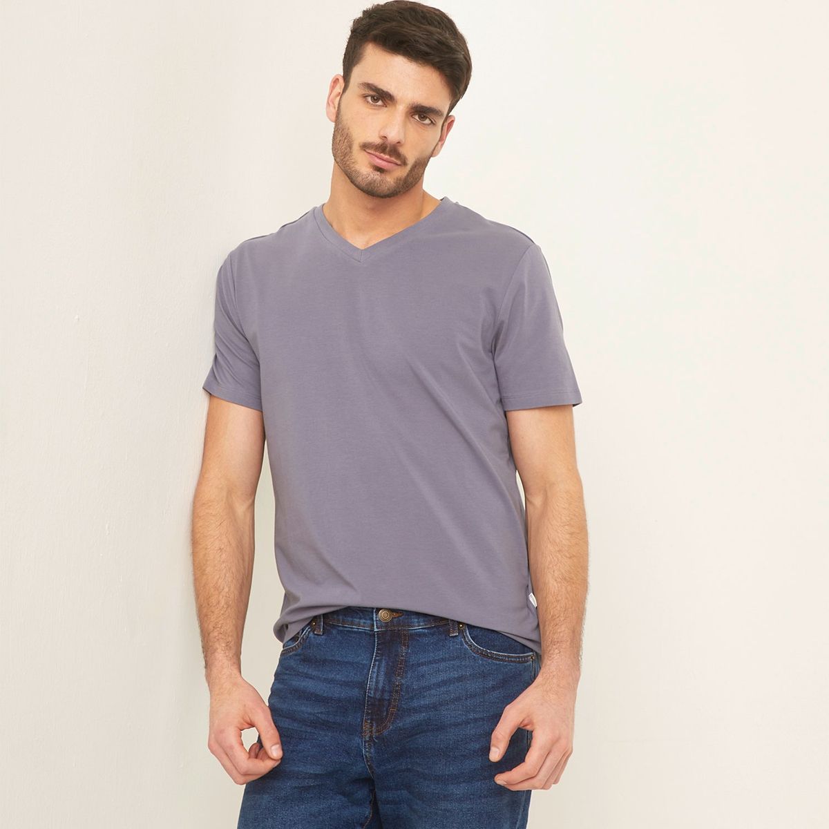 BASEMENT - Polera Manga Corta Algodón Regular Fit Hombre Basement