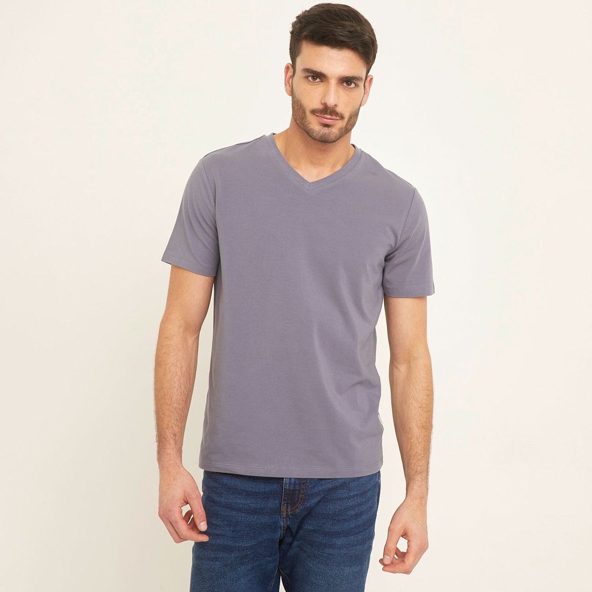 BASEMENT - Polera Manga Corta Algodón Regular Fit Hombre Basement
