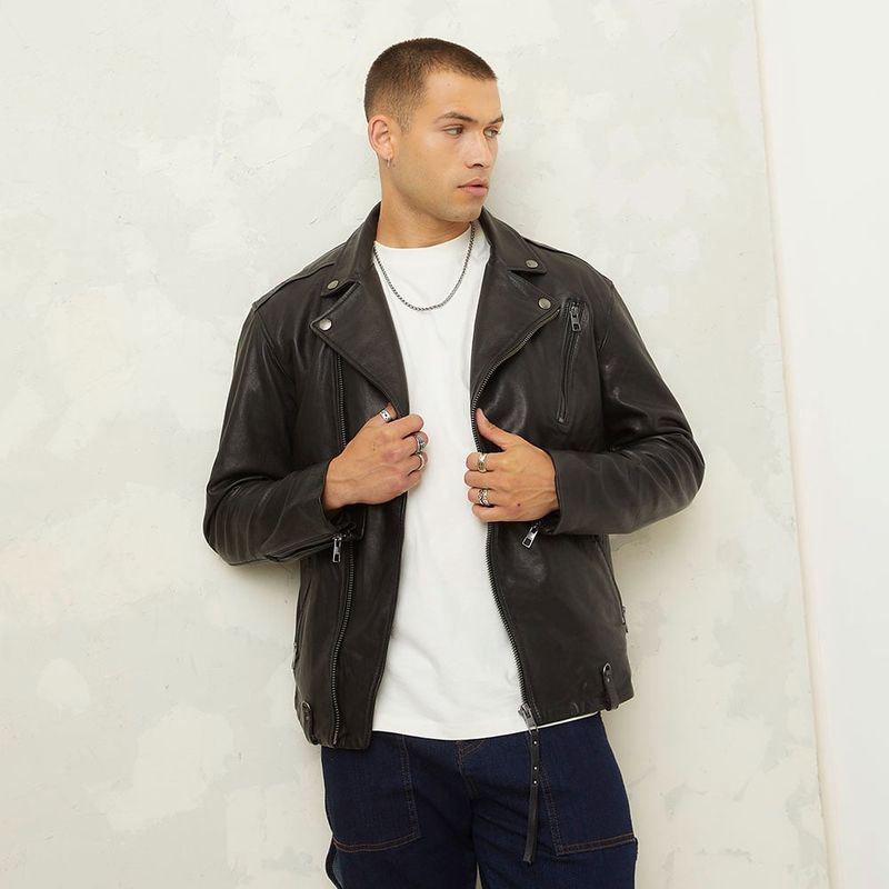 AMERICANINO Chaqueta De Cuero Americanino Casual Fit Regular